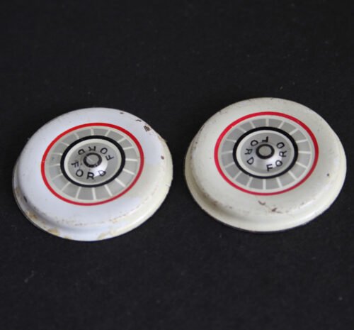 4YachioTPCFordFairlaneTwoFrontTinHubcaps