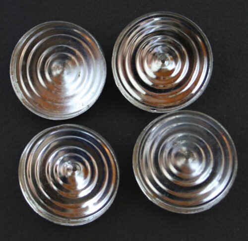 Bandai Japan 60’s Decanter Volkswagen, Set of Tin Hubcaps, original tin toy parts - Image 3