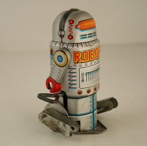 Noguchi N Japan 60’s Robot-7 Wind Up 4 inches (10cm) original tin toy robot - Image 5