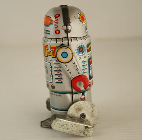Noguchi N Japan 60’s Robot-7 Wind Up 4 inches (10cm) original tin toy robot - Image 9