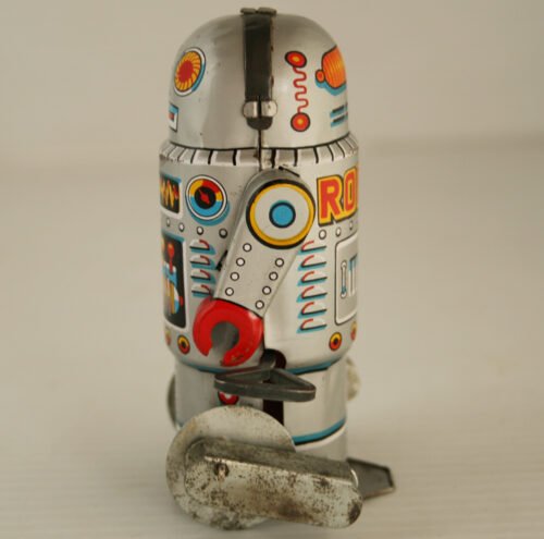 Noguchi N Japan 60’s Robot-7 Wind Up 4 inches (10cm) original tin toy robot - Image 10