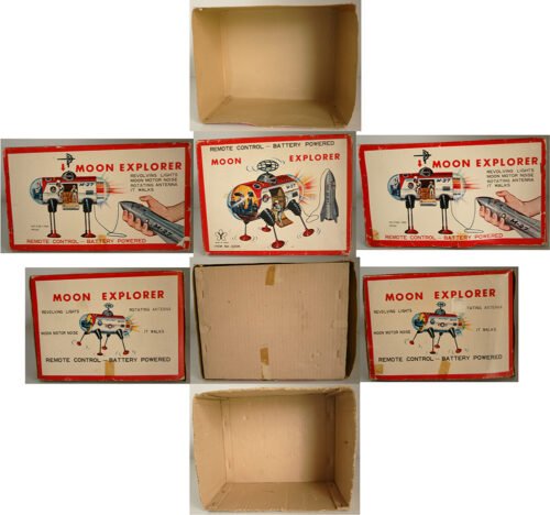 Yonezawa Japan 60’s Moon Explorer Box original tin toy part - Image 10