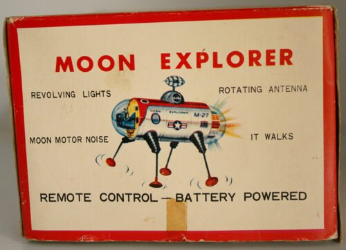 Yonezawa Japan 60’s Moon Explorer Box original tin toy part - Image 3