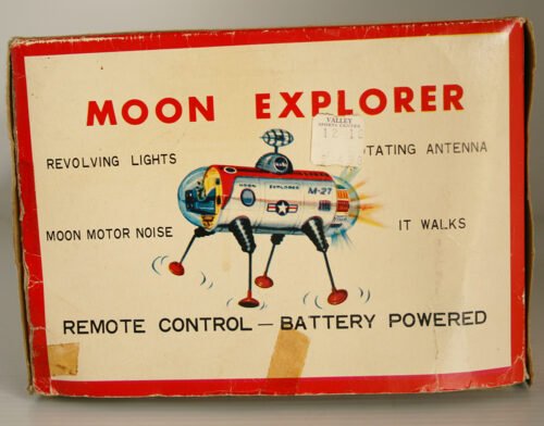Yonezawa Japan 60’s Moon Explorer Box original tin toy part - Image 2