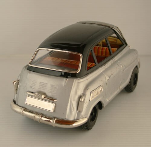 Tonka México, Trujillo, Bandai 50’s BMW Isetta 600 Friction 8.75 inches (22 cm) original tin toy car - Image 5