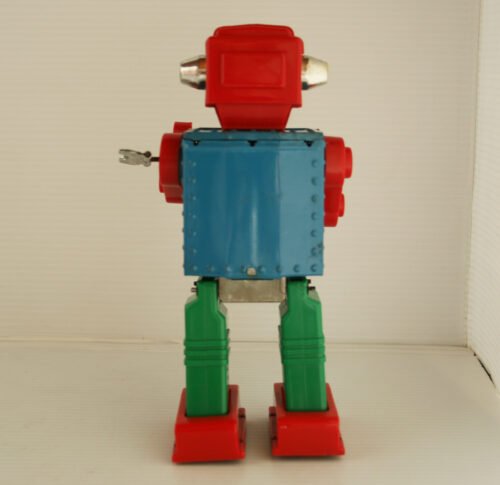 Horikawa S.H Japan 60’s Engine Gear Robot in Box Wind Up 9 inches (23 cm) original tin toy Space Robot - Image 6