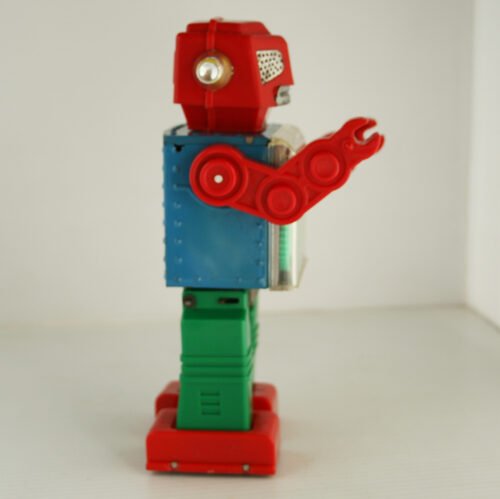 Horikawa S.H Japan 60’s Engine Gear Robot in Box Wind Up 9 inches (23 cm) original tin toy Space Robot - Image 7