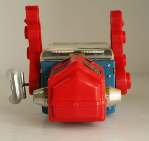 Horikawa S.H Japan 60’s Engine Gear Robot in Box Wind Up 9 inches (23 cm) original tin toy Space Robot - Image 9