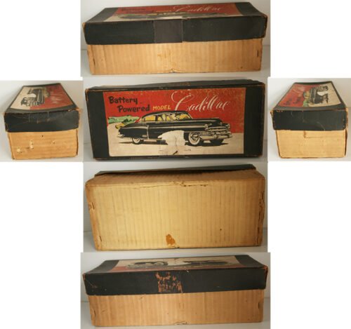 Marusan Kosuge Japan 50’s Cadillac 1951 in Box Battery Operated 12.75 inches (32.5 cm) original tin toy car - Image 11
