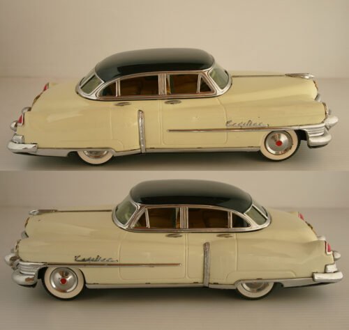 Marusan Kosuge Japan 50’s Cadillac 1951 in Box Battery Operated 12.75 inches (32.5 cm) original tin toy car - Image 8