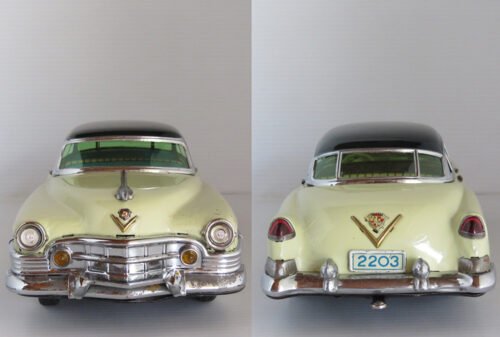 Marusan Kosuge Japan 50’s Cadillac 1951 Battery Operated 12.75 inches (32.5 cm) original tin toy car - Image 6