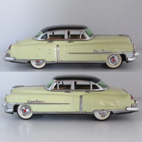 Marusan Kosuge Japan 50’s Cadillac 1951 Battery Operated 12.75 inches (32.5 cm) original tin toy car - Image 7