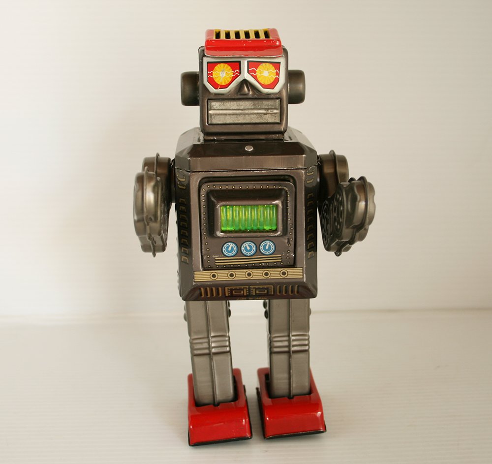 Horikawa Japan 60’s Mr. Zerox Robot Battery Operated 9 inches (23cm) original tin toy space robot - Image 7