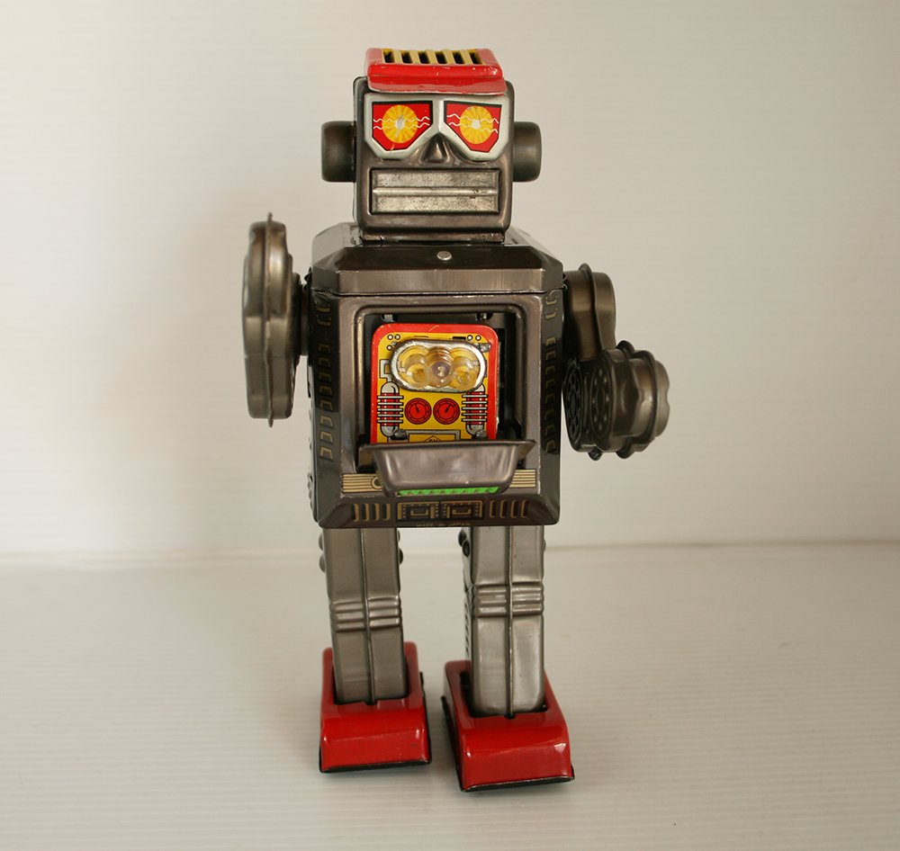 Horikawa Japan 60’s Mr. Zerox Robot Battery Operated 9 inches (23cm) original tin toy space robot - Image 8