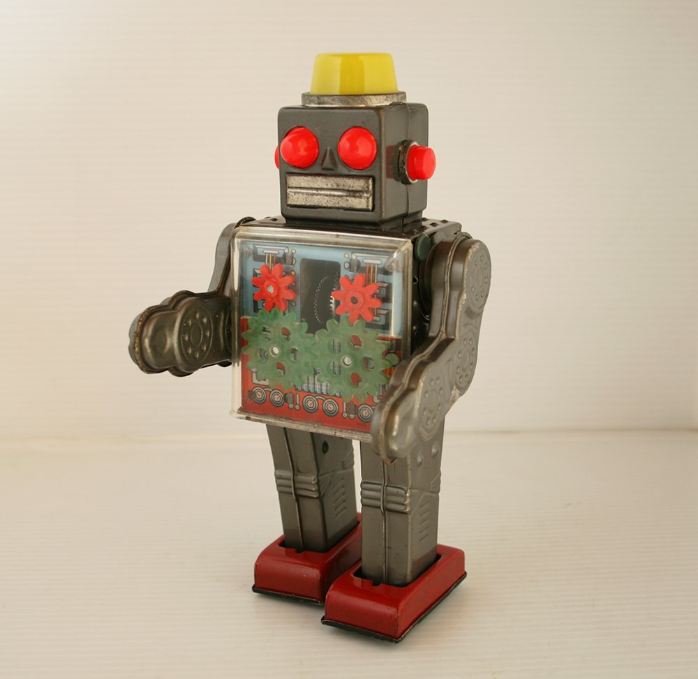 Horikawa Japan 60’s Gear Robot Battery Operated 9 inches (23cm) original tin toy space robot - Image 3