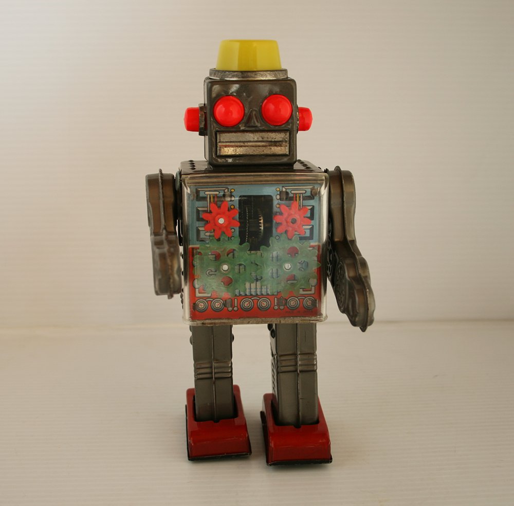 Horikawa Japan 60’s Gear Robot Battery Operated 9 inches (23cm) original tin toy space robot - Image 5