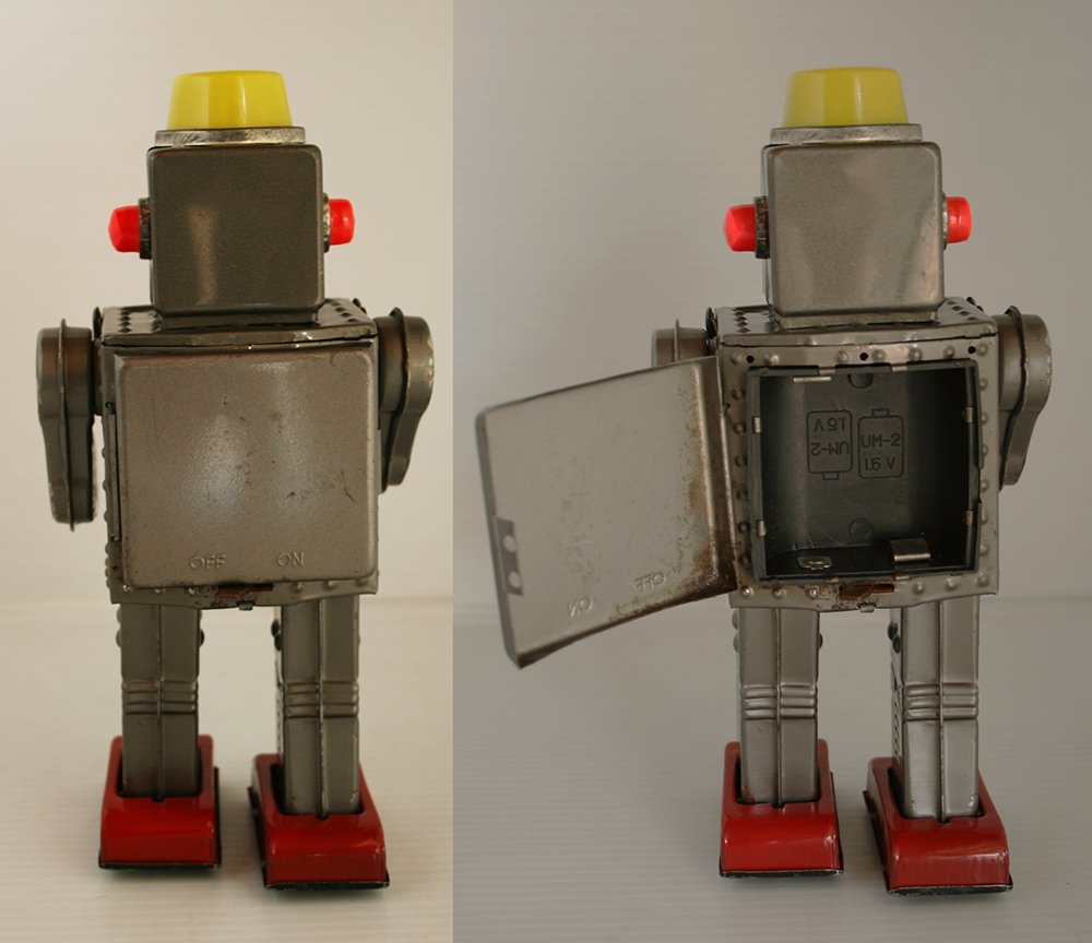 Horikawa Japan 60’s Gear Robot Battery Operated 9 inches (23cm) original tin toy space robot - Image 6