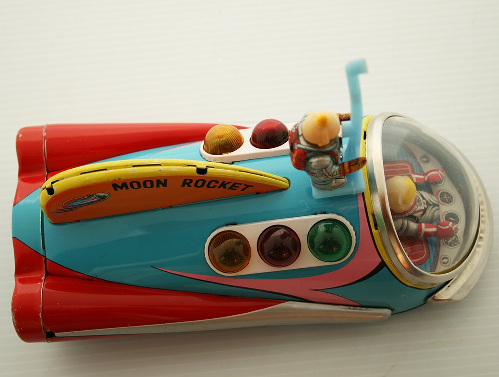 Masudaya MT Japan 60’s Moon Rocket Battery Operated 9.50 inches (24 cm) original tin space toy - Image 13