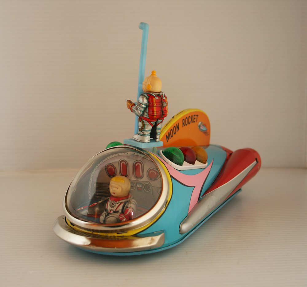 Masudaya MT Japan 60’s Moon Rocket Battery Operated 9.50 inches (24 cm) original tin space toy - Image 3