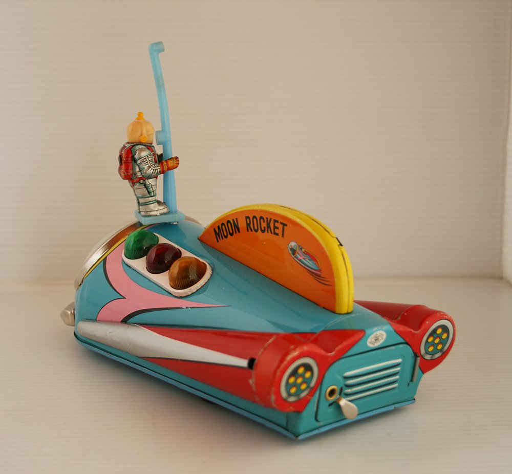 Masudaya MT Japan 60’s Moon Rocket Battery Operated 9.50 inches (24 cm) original tin space toy - Image 4