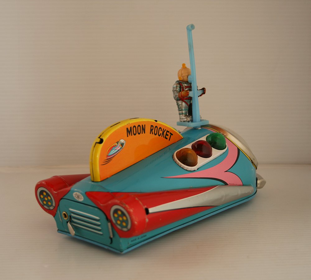 Masudaya MT Japan 60’s Moon Rocket Battery Operated 9.50 inches (24 cm) original tin space toy - Image 5