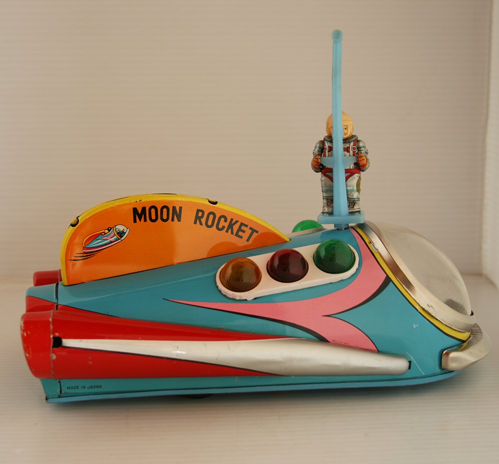 Masudaya MT Japan 60’s Moon Rocket Battery Operated 9.50 inches (24 cm) original tin space toy - Image 6