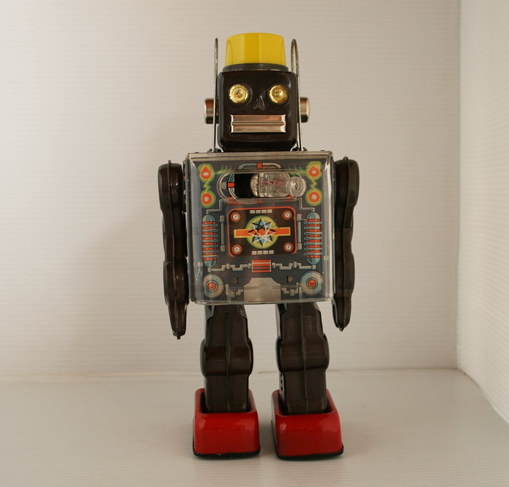 Horikawa Japan 60’s Fighting Robot Battery Operated 11.25 inches (28.5cm) original tin toy space robot - Image 7