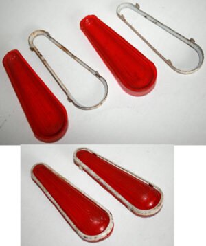 Two red Lights with tin bezel