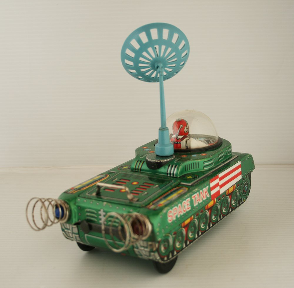 Masudaya MT Japan 60’s Space Tank Battery Operated 8.50 inches (22 cm) original tin space toy - Image 5